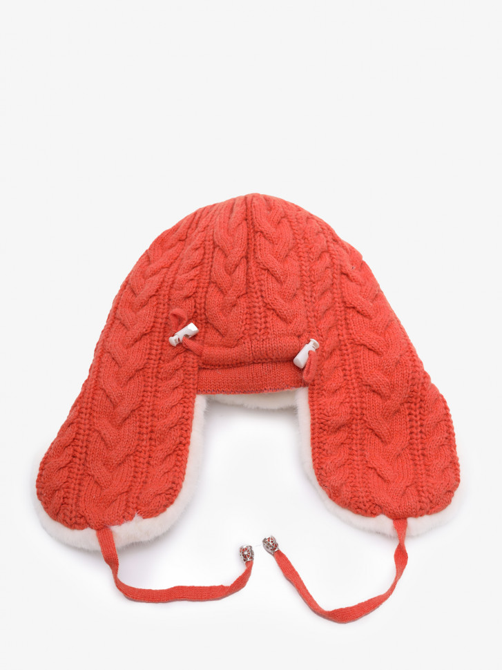 Ушанка Warm Goddess 2705 оранжевая