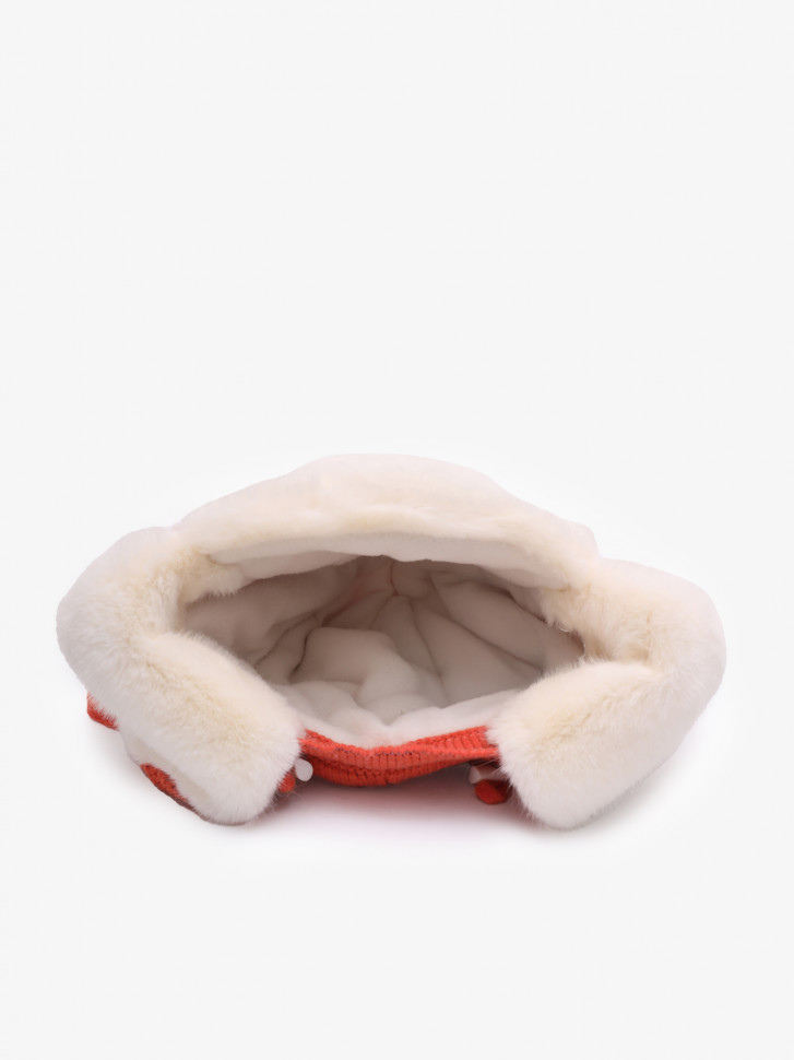 Ушанка Warm Goddess 2705 оранжевая