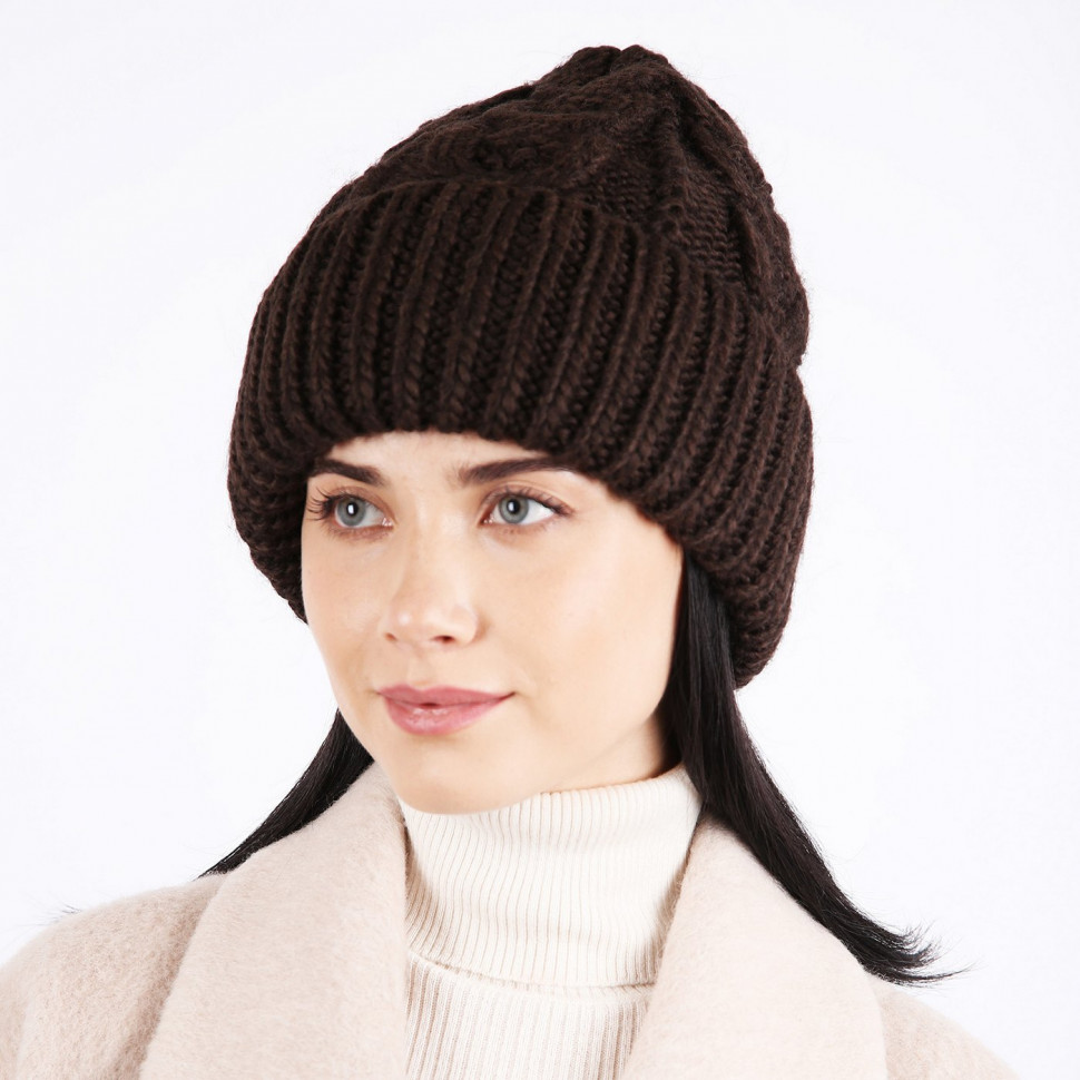 Шапка женская FABRETTI W2127-12 коричневая