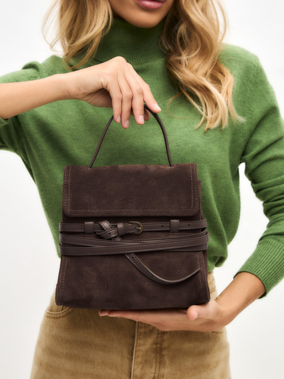 Сумка Lamagio 68920 замша коричневая