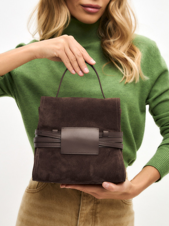 Сумка Lamagio 68920 замша коричневая