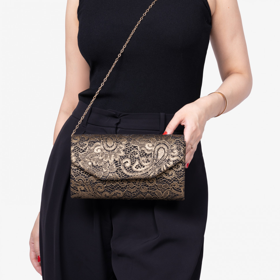 Клатч женский Funxilan 1708-2 black/gold