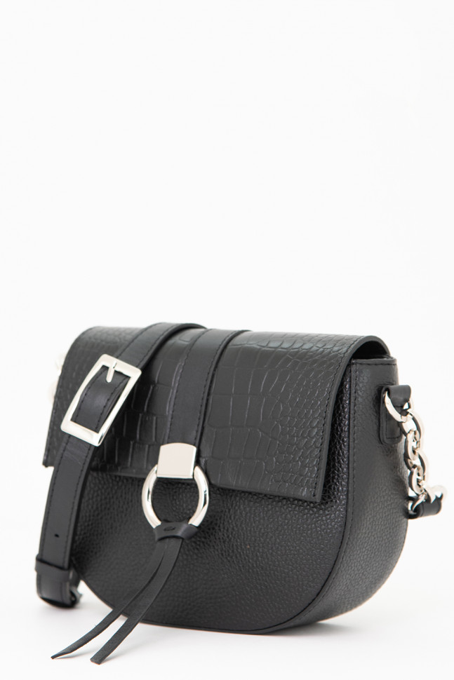 Сумка Protege Ц-472 тёмно-коричневая флотер+гладкая