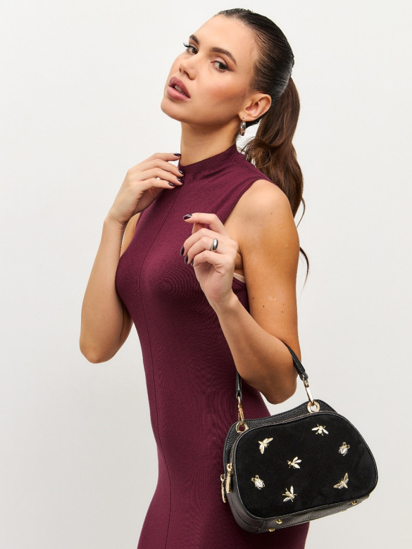 Сумка Curanni 2538 дольче замша черная Сумка Curanni 2538 дольче замша черная