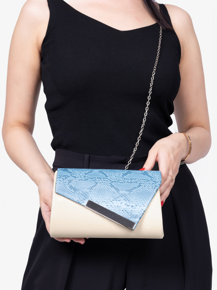 Клатч женский Funxilan 1704 beige/blue