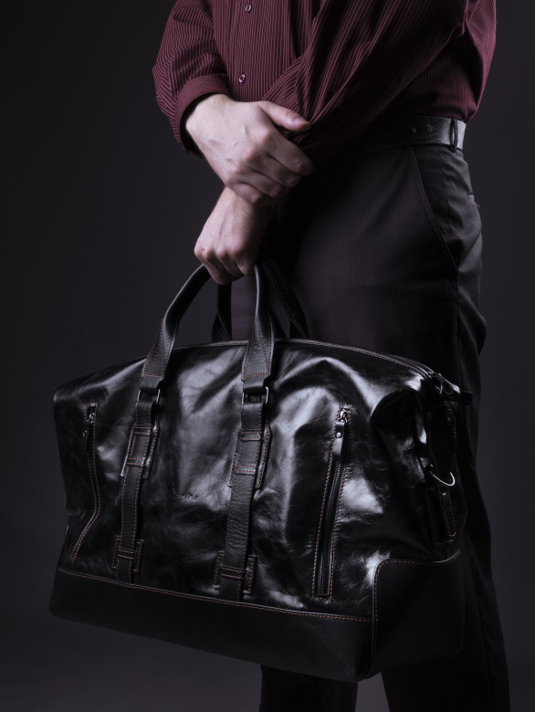 Сумка дорожная Baggins 1017 черная пулл-ап