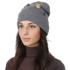 Шапка FABRETTI F2018-27-22 серая Шапка FABRETTI F2018-27-22 серая