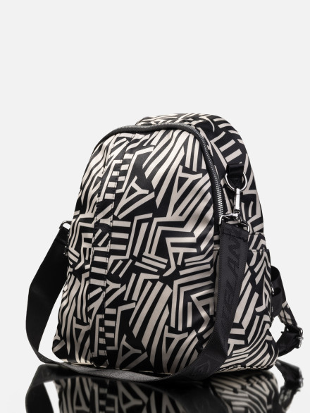 Сумка-рюкзак Jielshi 5228 бежево-чёрная Сумка-рюкзак Jielshi 5228 бежево-чёрная