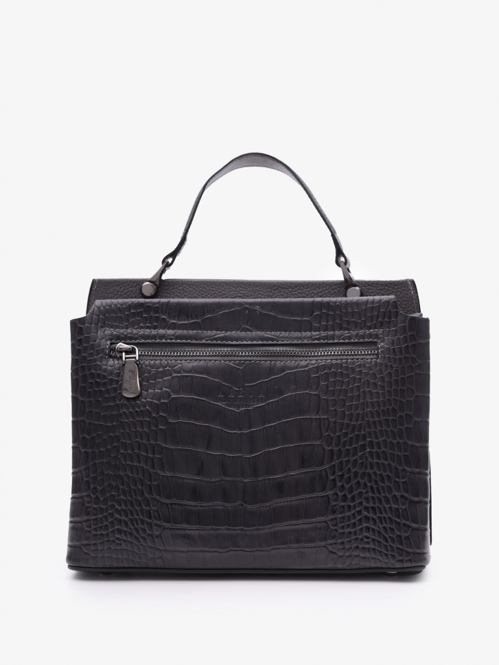 Сумка женская Karya 2427 тёмно-серый крокодил