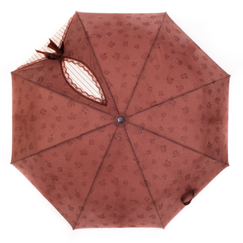 Зонт женский Flioraj, 20001 кокетка, коричневый