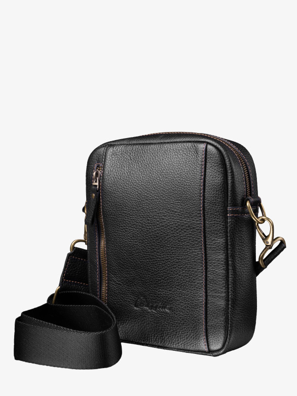 Сумка мужская Baggins 0109 черная фл. Сумка мужская Baggins 0109 черная фл.