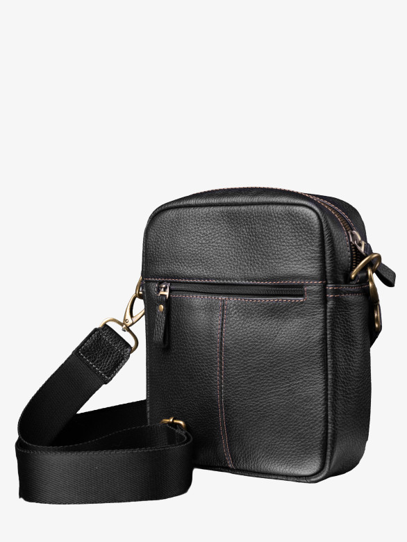 Сумка мужская Baggins 0109 черная фл. Сумка мужская Baggins 0109 черная фл.