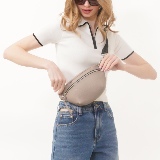 Сумка на пояс Richet 2476VNM тауп Сумка на пояс Richet 2476VNM тауп