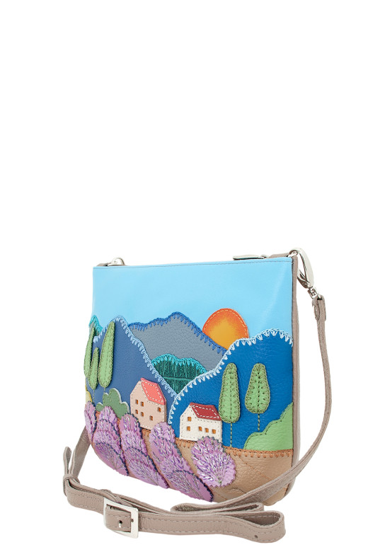 Сумка с аппликацией Protege, ДС-261-216 "Город №26" капучино