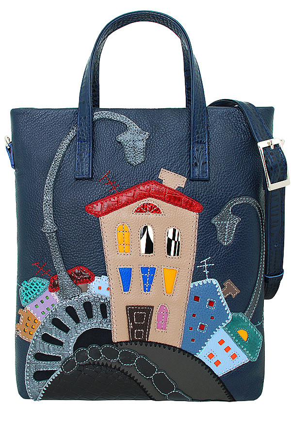 Сумка женская Protege, ДС-220-209 Город №23 синяя рептилия Сумка женская Protege, ДС-220-209 Город №23 синяя рептилия