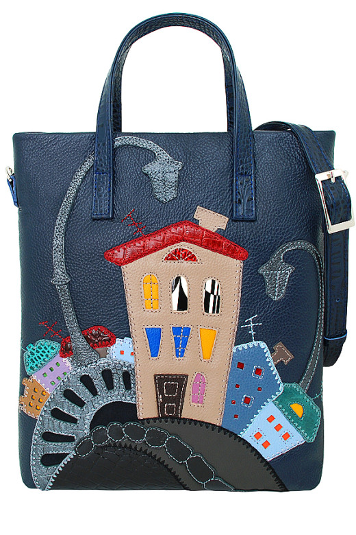 Сумка женская Protege, ДС-220-209 Город №23 синяя рептилия