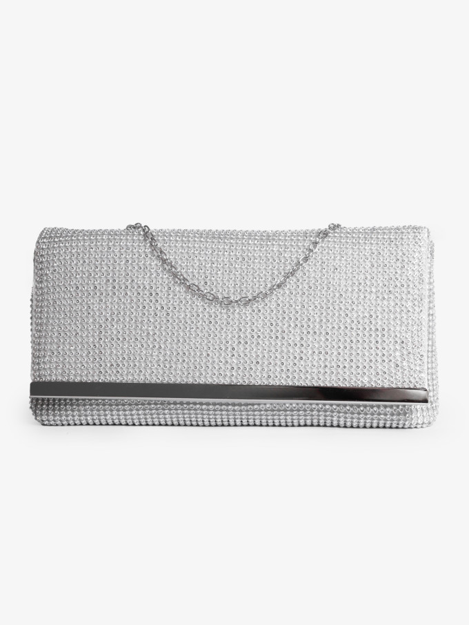 Клатч Funxilan 3763 серебристый Клатч Funxilan 3763 серебристый