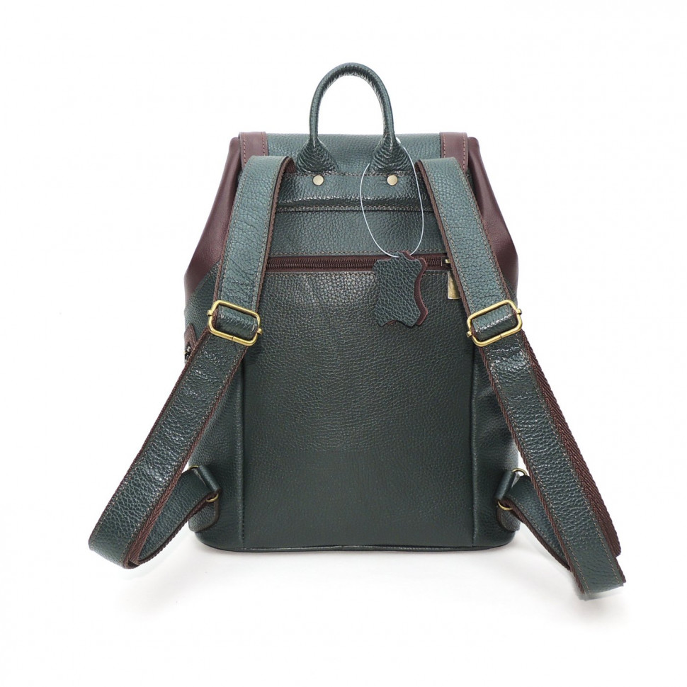 Рюкзак женский Natalia Kalinovskaya, "Дженис" зеленый/бордо