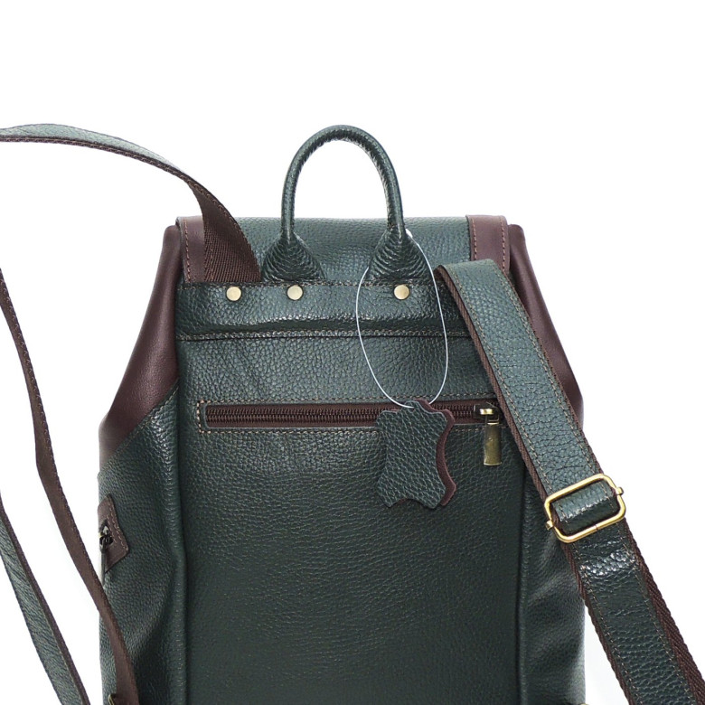 Рюкзак женский Natalia Kalinovskaya, "Дженис" зеленый/бордо Рюкзак женский Natalia Kalinovskaya, "Дженис" зеленый/бордо