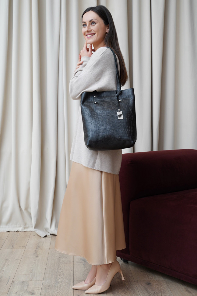 Сумка Protege Ц-246 черный рептилия