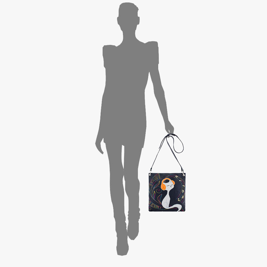 Сумка женская Protege, ДС-144-75 кот №46 чёрная Сумка женская Protege, ДС-144-75 кот №46 чёрная