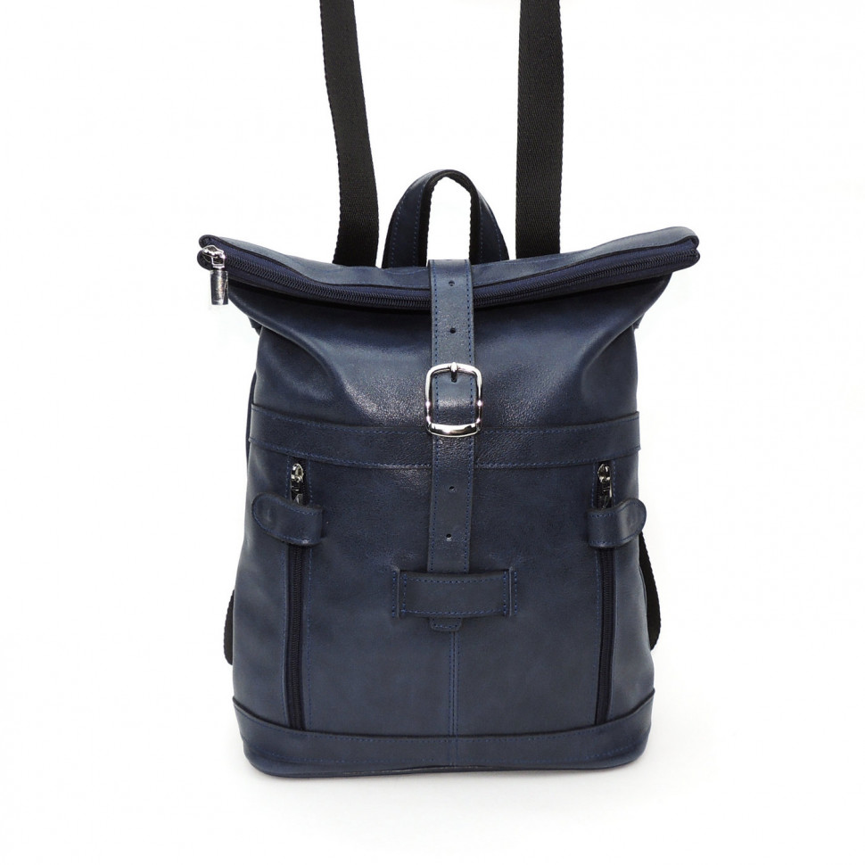 Кожаная сумка-рюкзак Natalia Kalinovskaya "Альто" синяя