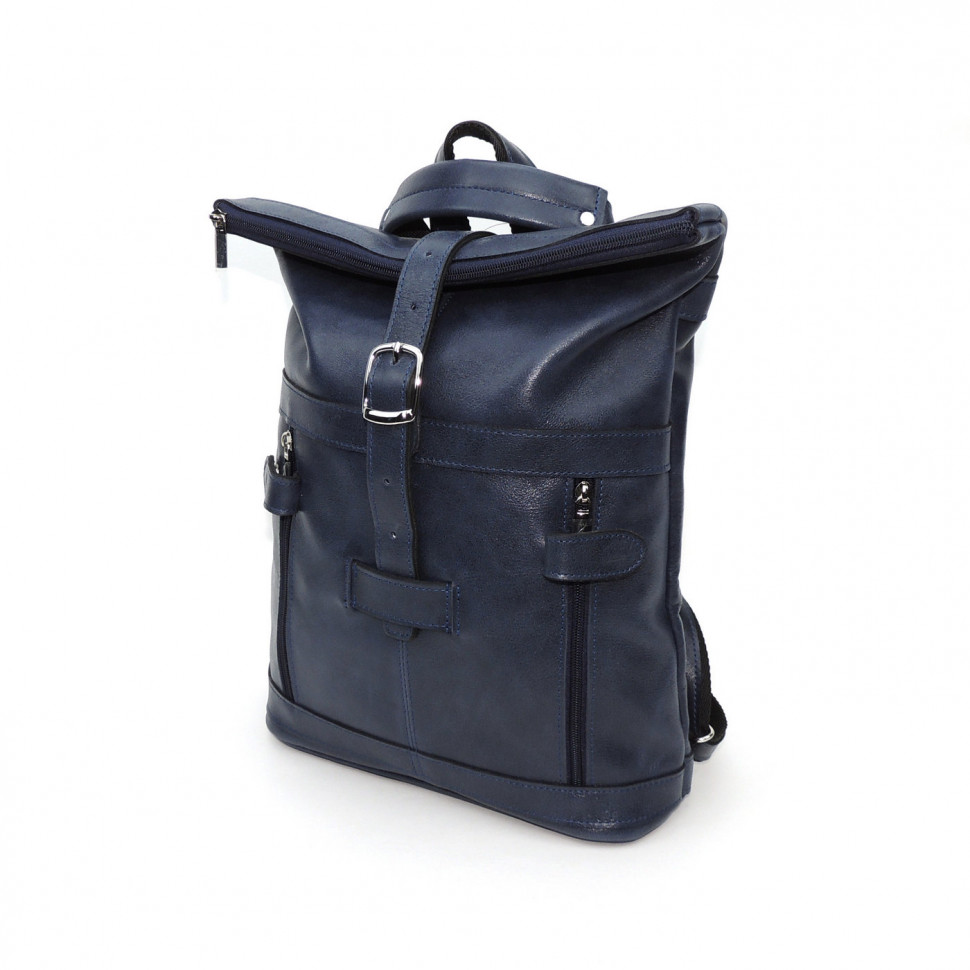 Кожаная сумка-рюкзак Natalia Kalinovskaya "Альто" синяя