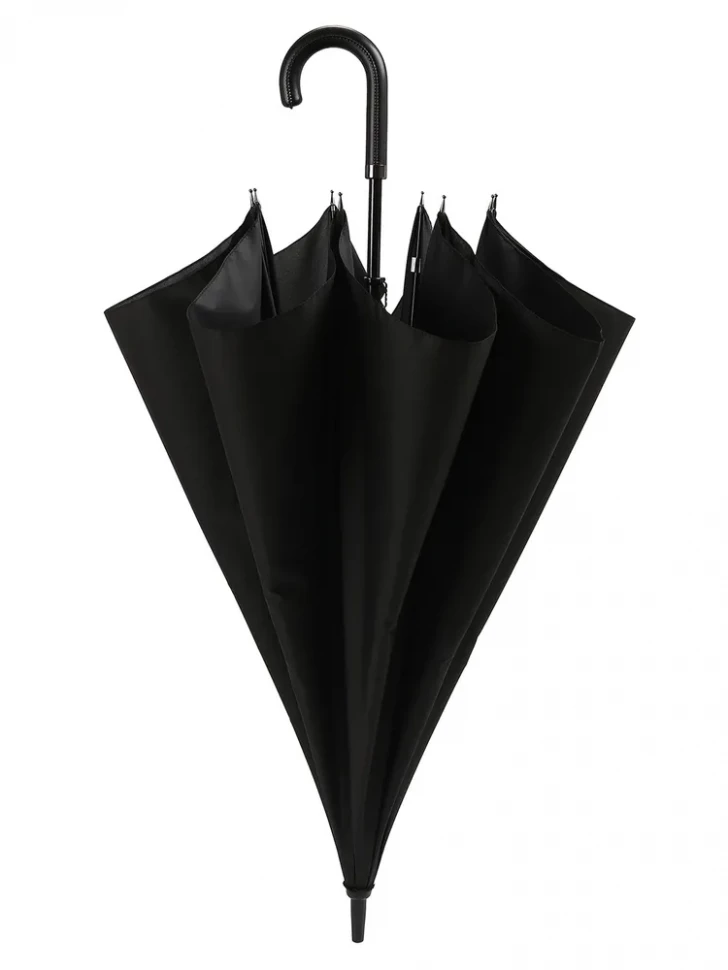 Зонт-трость мужской Три Слона 2775, 8 спиц, ручка крюк кожа