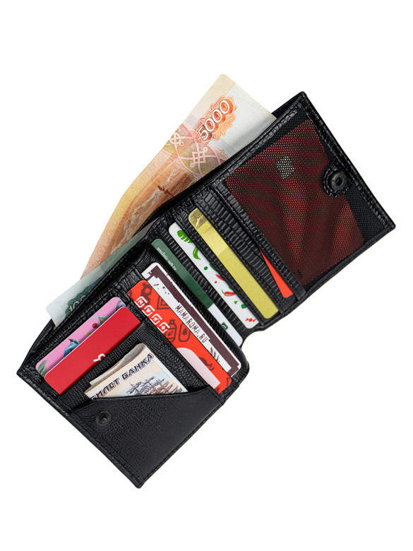 Портмоне женское PerFetto, Flori ПЖ-464-3210 ВАРАН чёрное Портмоне женское PerFetto, Flori ПЖ-464-3210 ВАРАН чёрное