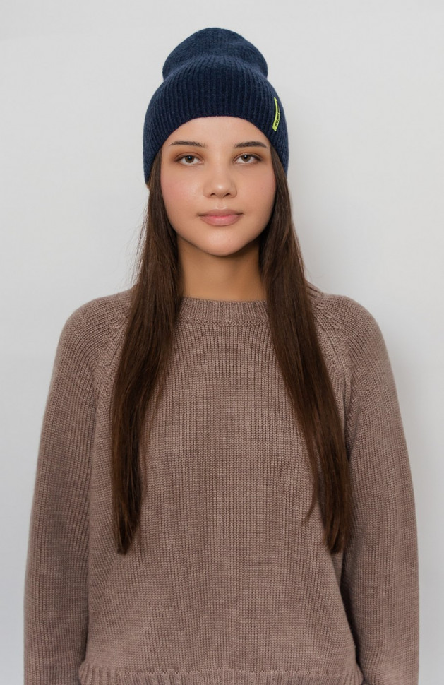 Женская шапка 12105 MARHATTER тёмно-синяя