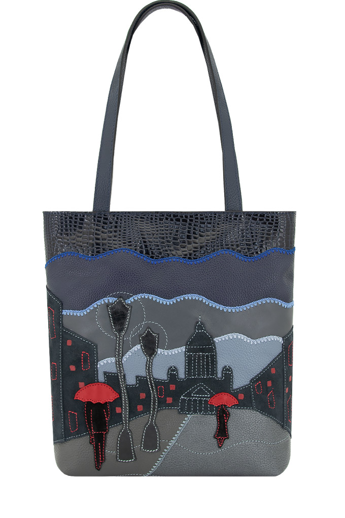 Сумка Protege ДС-517-287 "Город №10" синий флотер Сумка Protege ДС-517-287 "Город №10" синий флотер