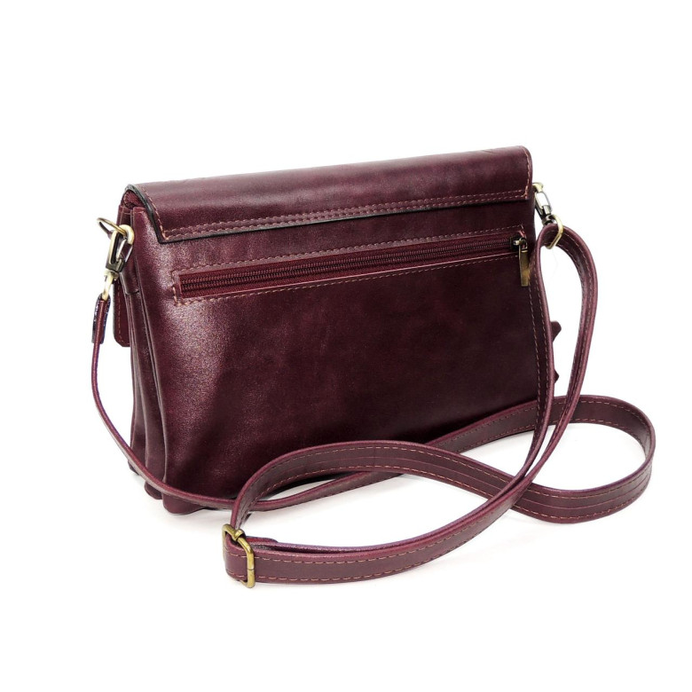 Женская бордовая кожаная сумка Natalia Kalinovskaya «Альда»