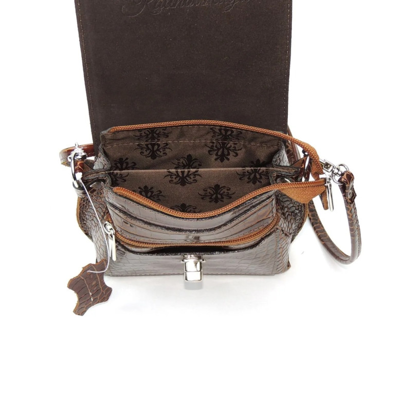 Сумка женская Natalia Kalinovskaya 76р.921 Рики коричневая рептилия