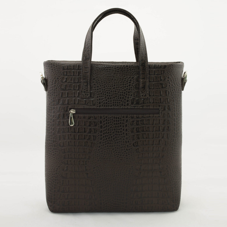 Сумка женская Protege, ДС-220-176 "Лиса №2" тёмно-коричневая рептилия