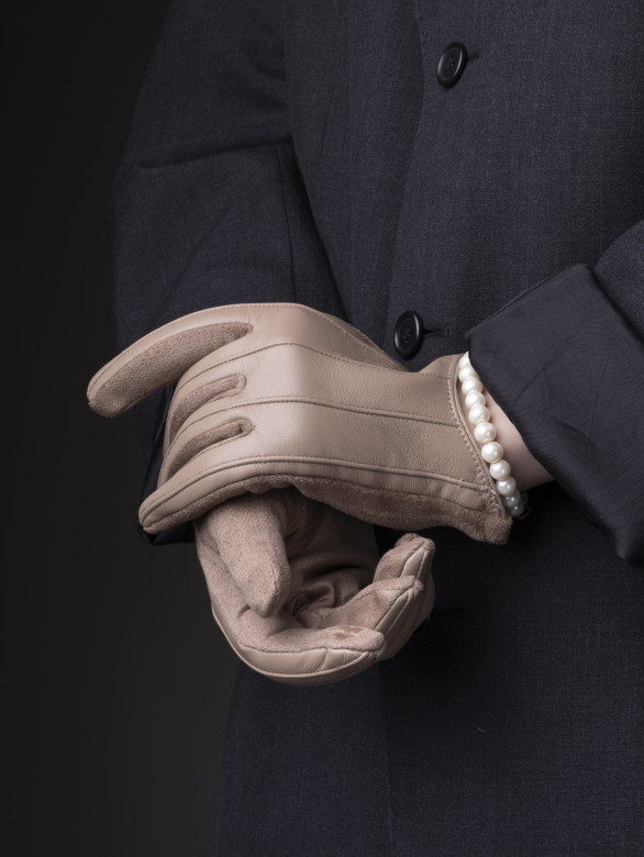 Перчатки женские HAVVS 6026 бежевые Перчатки женские HAVVS 6026 бежевые