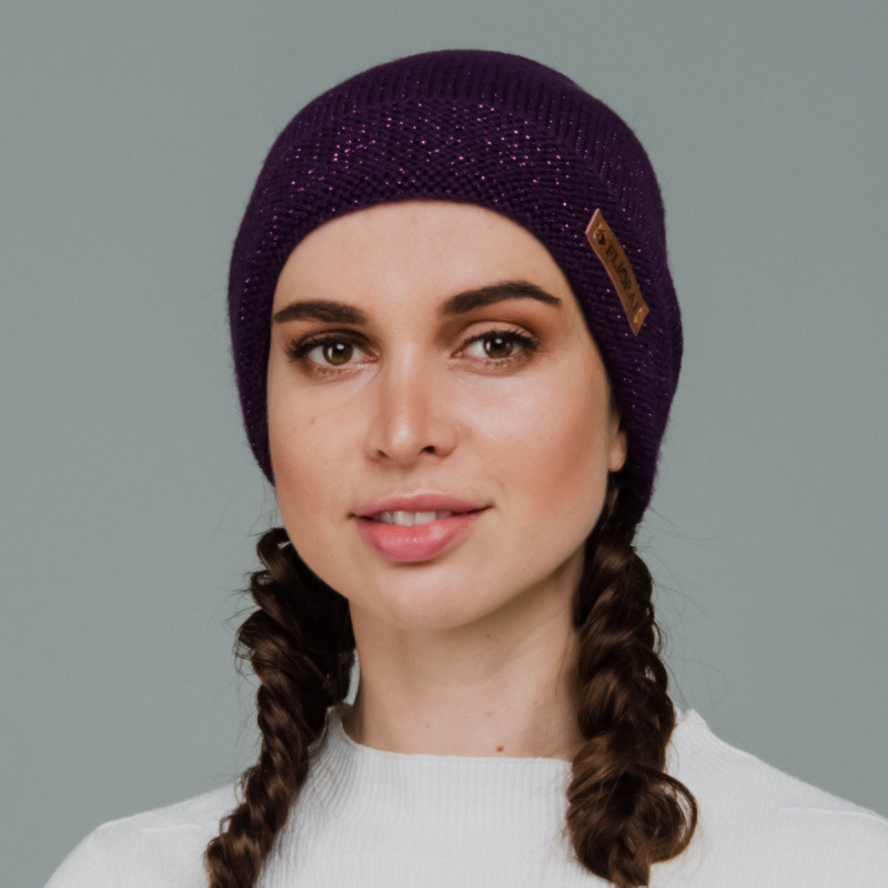 Шапка женская Flioraj 347FJ темно-лиловая